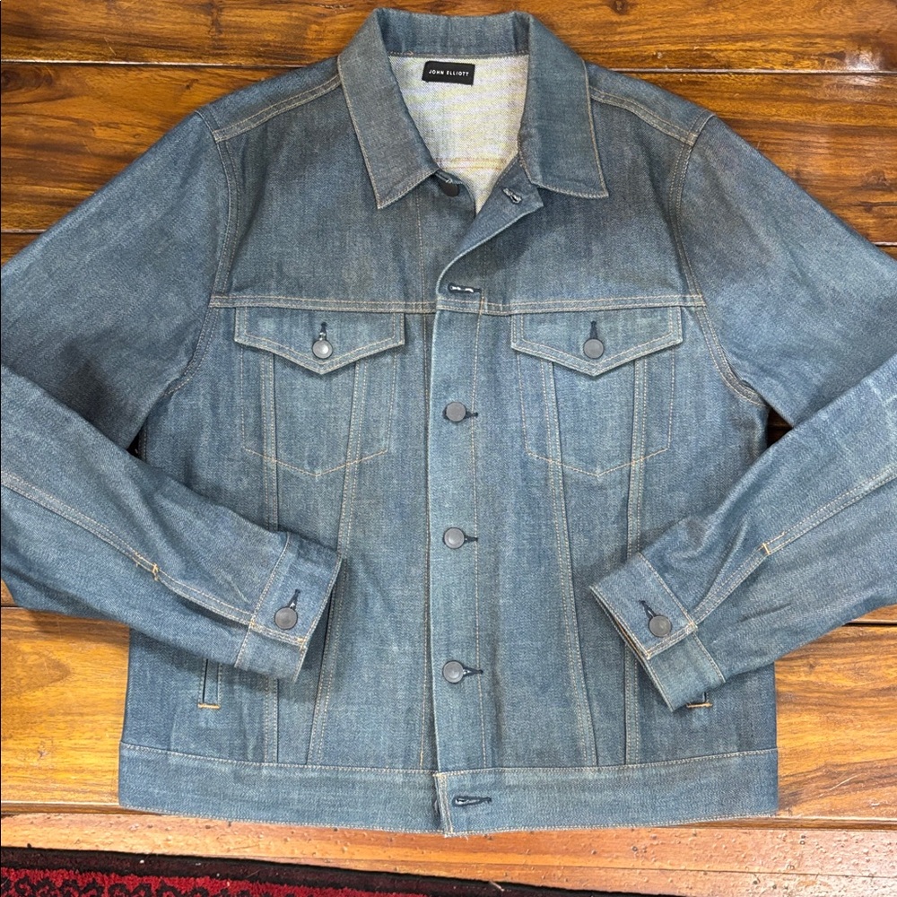 John Elliott distressed Japanese selvedge denim Jacket